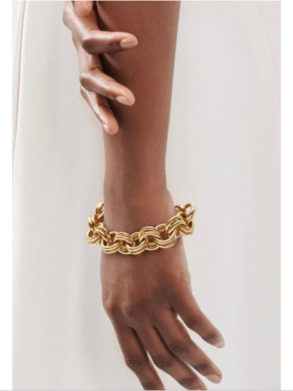 Gold-Tone Chunky Jewelry Link Bracelet